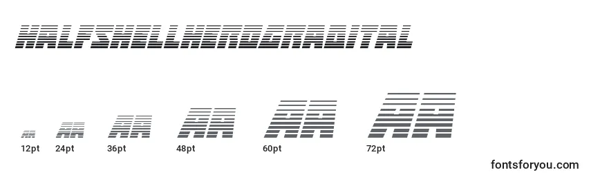 Halfshellherogradital Font Sizes