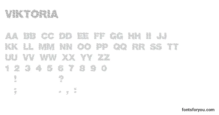 Schriftart Viktoria – Alphabet, Zahlen, spezielle Symbole