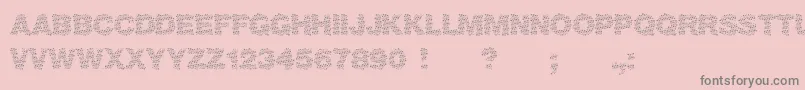 Czcionka Viktoria – szare czcionki na różowym tle