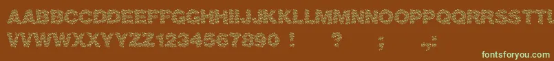 Viktoria Font – Green Fonts on Brown Background