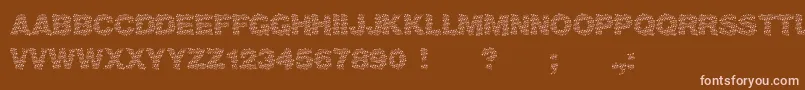 Viktoria Font – Pink Fonts on Brown Background