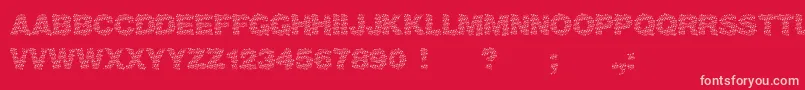 Viktoria Font – Pink Fonts on Red Background