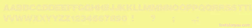 Viktoria Font – Pink Fonts on Yellow Background