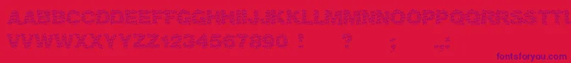 フォントViktoria – 赤い背景に紫のフォント