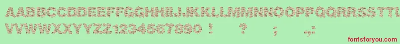 Viktoria Font – Red Fonts on Green Background