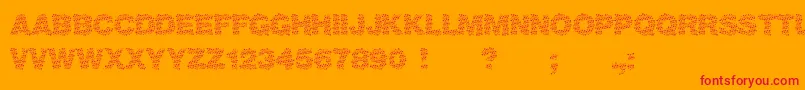 fuente Viktoria – Fuentes Rojas Sobre Fondo Naranja