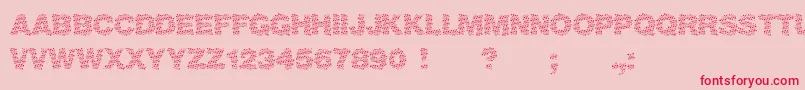 フォントViktoria – ピンクの背景に赤い文字