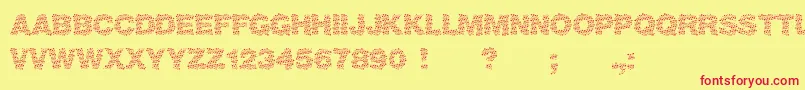 Viktoria Font – Red Fonts on Yellow Background