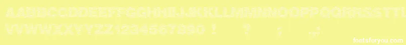 Viktoria Font – White Fonts on Yellow Background