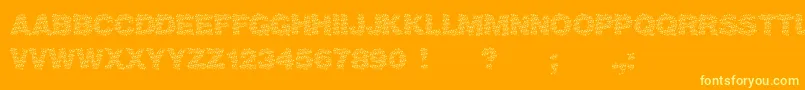 Viktoria Font – Yellow Fonts on Orange Background