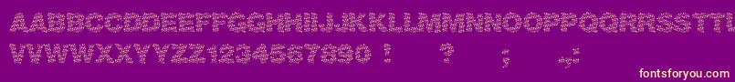 Viktoria-Schriftart – Gelbe Schriften auf violettem Hintergrund