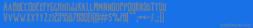 AkuraPopo Font – Gray Fonts on Blue Background