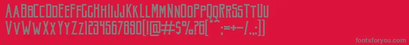 AkuraPopo Font – Gray Fonts on Red Background