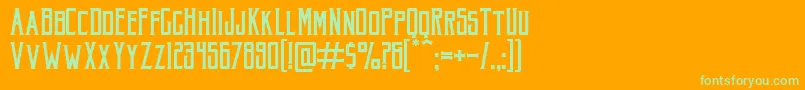 AkuraPopo Font – Green Fonts on Orange Background