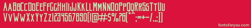 AkuraPopo Font – Green Fonts on Red Background