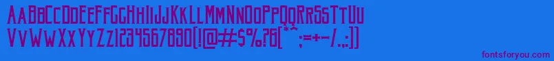 AkuraPopo Font – Purple Fonts on Blue Background