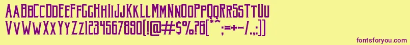 AkuraPopo Font – Purple Fonts on Yellow Background