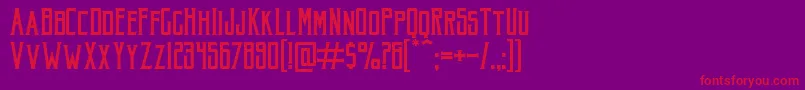 AkuraPopo-Schriftart – Rote Schriften auf violettem Hintergrund