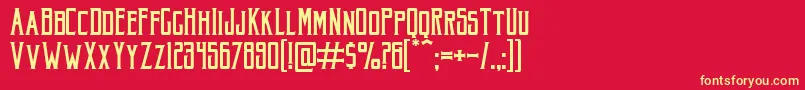 AkuraPopo Font – Yellow Fonts on Red Background