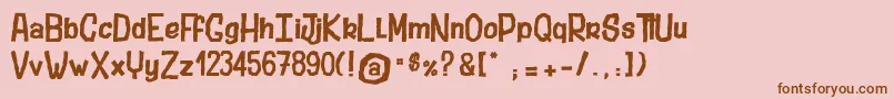 StubbornShark Font – Brown Fonts on Pink Background