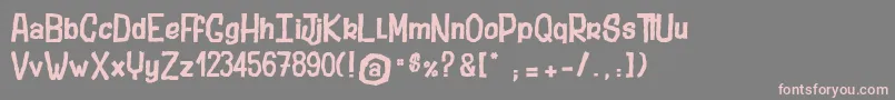 StubbornShark Font – Pink Fonts on Gray Background
