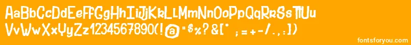 StubbornShark-fontti – valkoiset fontit oranssilla taustalla