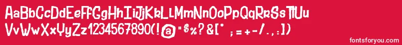 fuente StubbornShark – Fuentes Blancas Sobre Fondo Rojo