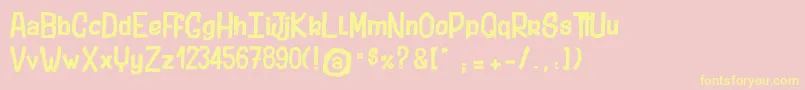 StubbornShark Font – Yellow Fonts on Pink Background