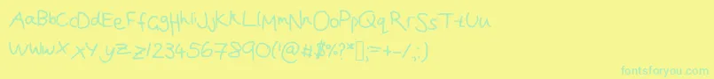 Más sobre la fuente JoannaSHandwriting fuente JoannaSHandwriting – Fuentes Verdes Sobre Fondo Amarillo