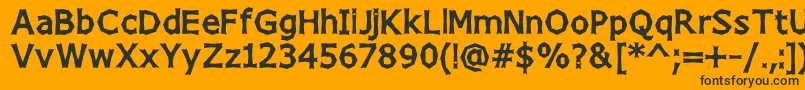 Chizzwh Font – Black Fonts on Orange Background