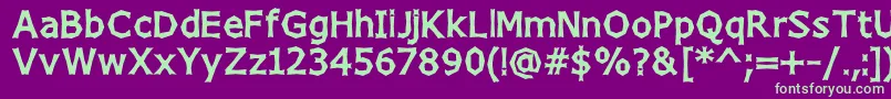 Chizzwh Font – Green Fonts on Purple Background