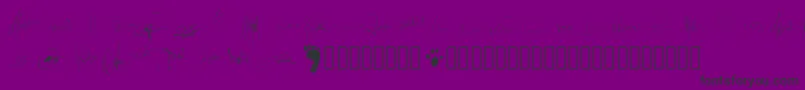 fuente Pwsignatures – Fuentes Negras Sobre Fondo Morado