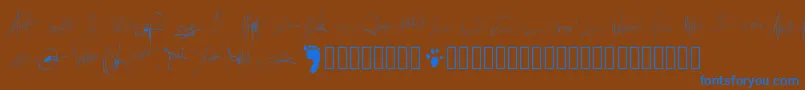 Pwsignatures Font – Blue Fonts on Brown Background