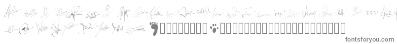 Pwsignatures-fontti – harmaat fontit