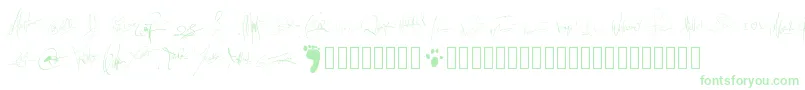 Pwsignatures Font – Green Fonts on White Background