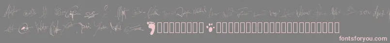 fuente Pwsignatures – Fuentes Rosadas Sobre Fondo Gris