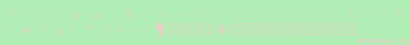 Pwsignatures Font – Pink Fonts on Green Background