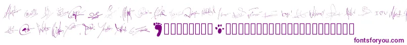 Pwsignatures Font – Purple Fonts on White Background