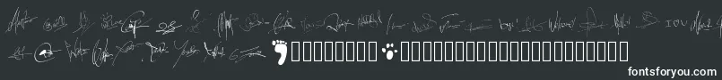 Pwsignatures Font – White Fonts on Black Background
