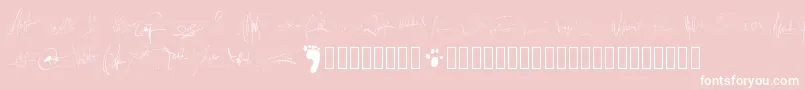 Pwsignatures Font – White Fonts on Pink Background