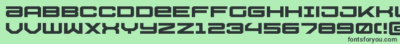 Ussdallasxpand Font – Black Fonts on Green Background