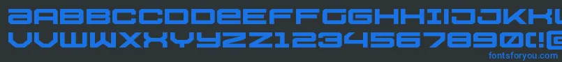 Ussdallasxpand Font – Blue Fonts on Black Background