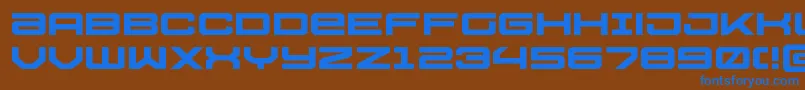 Ussdallasxpand Font – Blue Fonts on Brown Background
