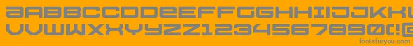 Ussdallasxpand Font – Gray Fonts on Orange Background