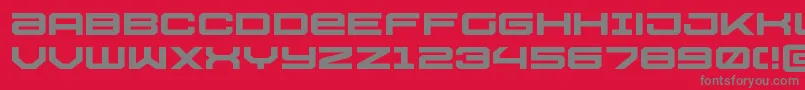Ussdallasxpand Font – Gray Fonts on Red Background