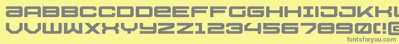 Ussdallasxpand Font – Gray Fonts on Yellow Background