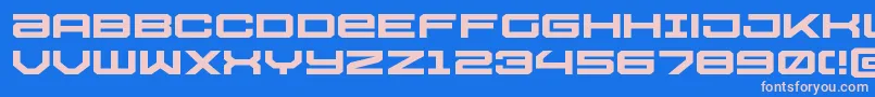 Ussdallasxpand Font – Pink Fonts on Blue Background