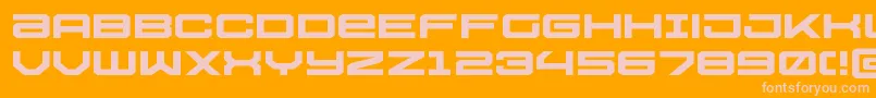 Ussdallasxpand Font – Pink Fonts on Orange Background