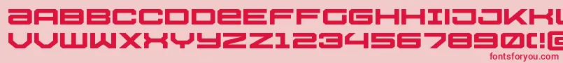 Ussdallasxpand Font – Red Fonts on Pink Background