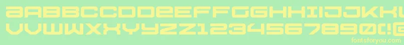 Ussdallasxpand Font – Yellow Fonts on Green Background